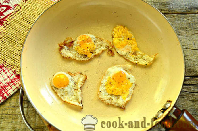 Prantsuse röstsai muna ja aedvilju pannil - kuidas teha röstsaia muna hommikusöögiks, samm-sammult retsept fotod