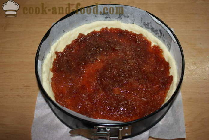 Liiva pie moosiga ja raasuke - kuidas teha liiva kook moosiga, marmelaadi või moosi, samm-sammult retsept fotod