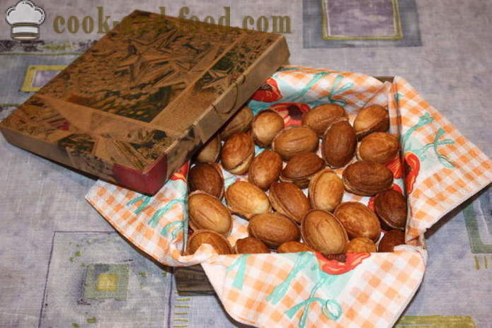 Küpsised Pähklid nagu laps - kuidas teha küpsiseid kondenspiim pähklid, vana samm-sammult retsept fotod