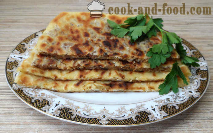 Gozleme Türgi leib liha või juust, rohelised ja kartuli - kuidas kokk Türgi saiakesed, samm-sammult retsept fotod