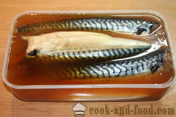 Maitsvad makrell, suitsutatud tee ja sibul kestad - kuidas suitsetada makrelli sibulakooretaoliselt kodus, samm-sammult retsept fotod