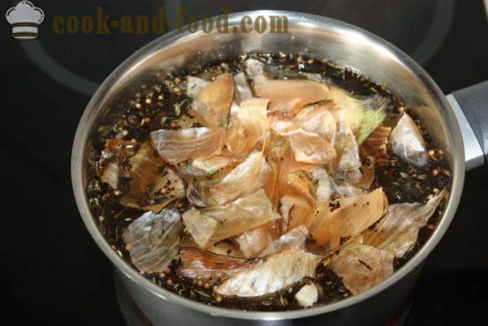 Maitsvad makrell, suitsutatud tee ja sibul kestad - kuidas suitsetada makrelli sibulakooretaoliselt kodus, samm-sammult retsept fotod