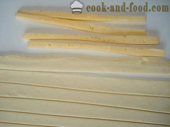 Omatehtud juustu lehttaigna pulgad õlu - kuidas kokk juustukangid kodus, samm-sammult retsept fotod