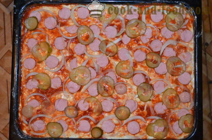 Outdoor pizza pie - kuidas kokk pitsa-pie, samm-sammult retsept fotod