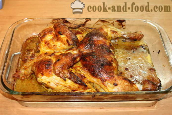 Küpsetatud kana ahju - nagu maitsev küpsetatud kana ahju, kus samm-sammult retsept fotod