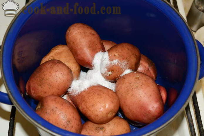 Keedetud kartulid salat - kuidas kokk koorega kartulid potti koos samm-sammult retsept fotod