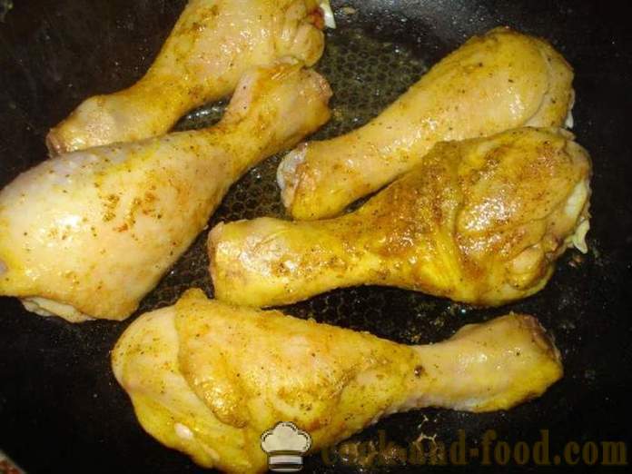 Kana kanakoivaga sojakastmes - nii maitsev süüa kana sääri pannil, samm-sammult retsept fotod