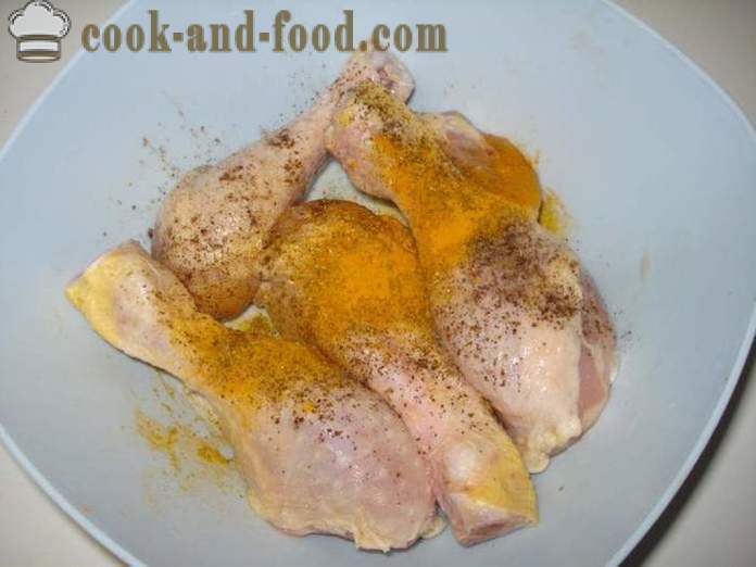 Kana kanakoivaga sojakastmes - nii maitsev süüa kana sääri pannil, samm-sammult retsept fotod