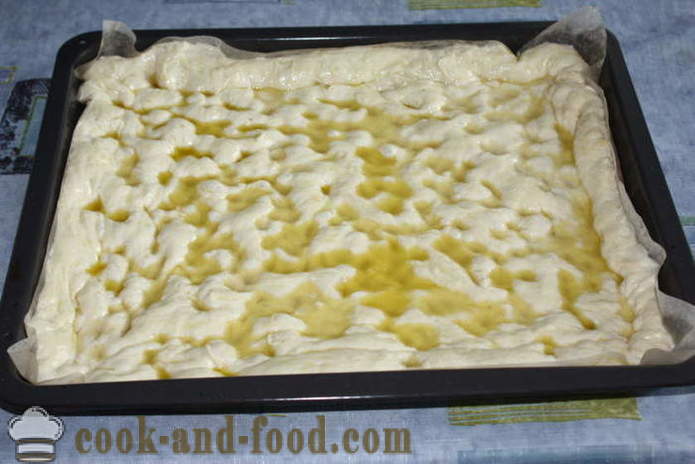 Itaalia focaccia leiba ingveri täitmine soola - kuidas kokk Itaalia focaccia leiba kodus, samm-sammult retsept fotod
