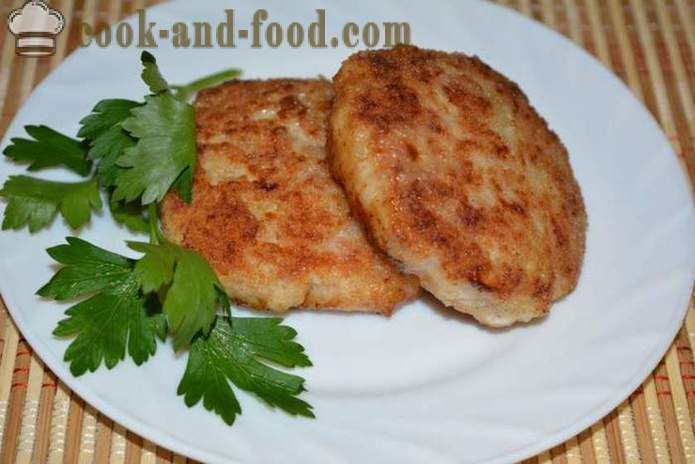 Juicy kotletid on kanarind manna - kuidas kokk mahlane lippudega kanarinda, samm-sammult retsept fotod