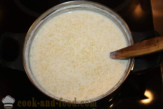 Millet putru piima ja banaan - kuidas kokk hirss putru piimaga korralikult, samm-sammult retsept fotod