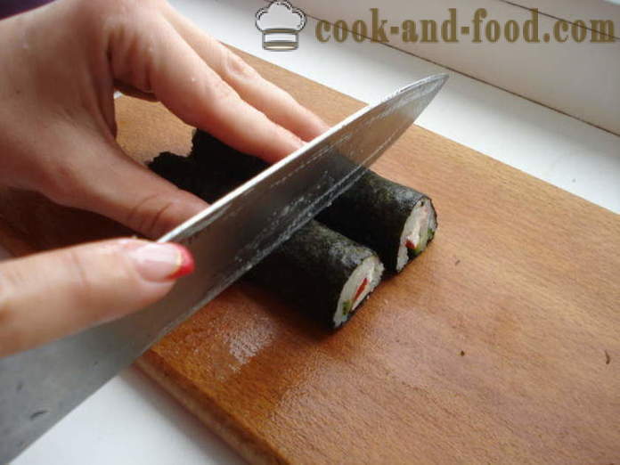 Sushi koos makra ja kurk - kuidas teha sushi makra kodus, samm-sammult retsept fotod