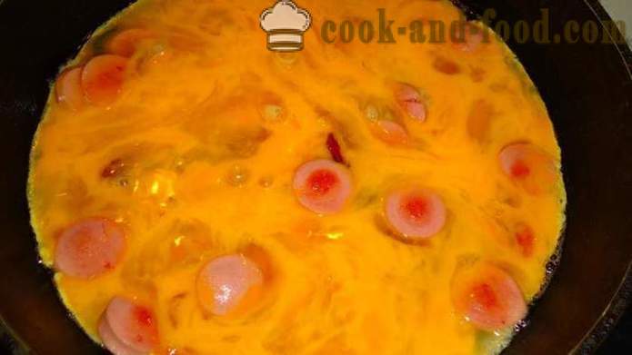 Suur praetud muna vorstid jaanalinnu munad - kuidas kokk omlett jaanalinnu muna, samm-sammult retsept fotod