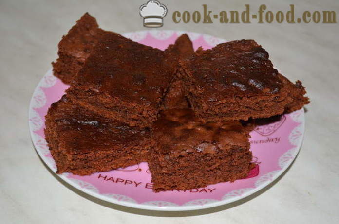 Chocolate brownie kooki - kuidas teha šokolaadi koogid kodus, samm-sammult retsept fotod