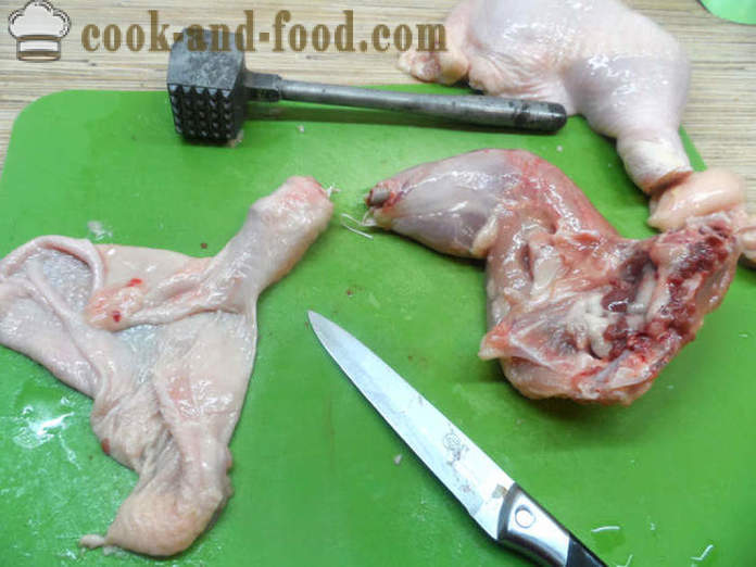 Täidetud kana jalad - kuidas kokk täidisega kana jalad, samm-sammult retsept fotod