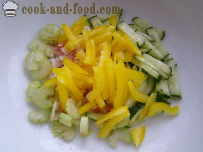 Kiire salat peekoni - kuidas teha kiire ja maitsev salat, samm-sammult retsept fotod