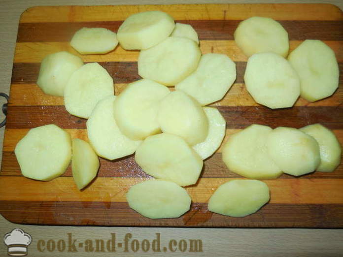Kartul hakkliha ahjus küpsetatud vardas - kuidas küpsetada kartulid hakkliha ahjus koos samm-sammult retsept fotod