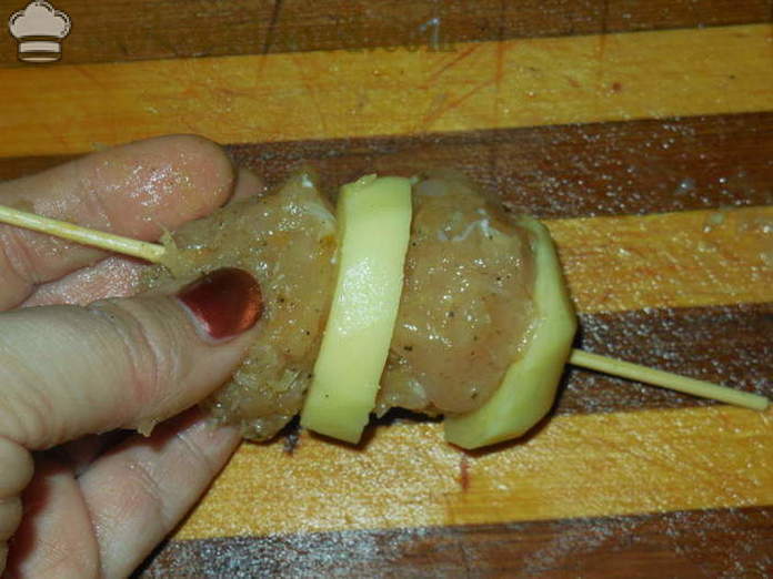 Kartul hakkliha ahjus küpsetatud vardas - kuidas küpsetada kartulid hakkliha ahjus koos samm-sammult retsept fotod