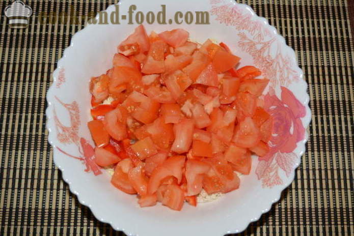 Salat hiina kapsas, tomatid ja paprika - kuidas valmistada salat hiina kapsas, samm-sammult retsept fotod