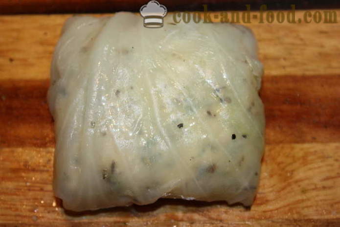 Steik kapsas ja juust kausis - kuidas kokk praad kapsas, samm-sammult retsept fotod