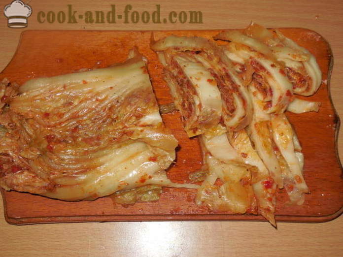 Sealiha kimchi Korea - kimchi kui praadida liha, samm-sammult retsept fotod