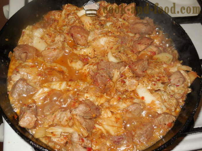 Sealiha kimchi Korea - kimchi kui praadida liha, samm-sammult retsept fotod