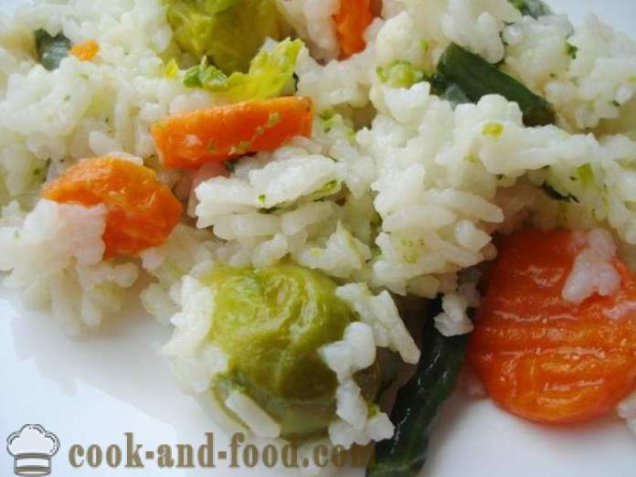 Riis köögiviljade multivarka - kuidas kokk riisi aedviljadega multivarka, samm-sammult retsept fotod