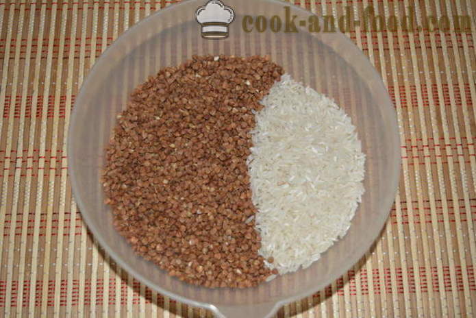 Tatar riisi ja liha multivarka - kuidas pruulida riis tatar sisse multivarka, samm-sammult retsept fotod