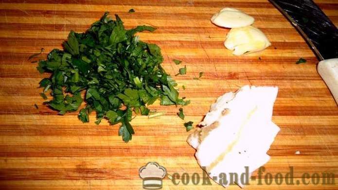 Real Ukraina borši peekoni ja küüslauguga - kuidas kokk tõeline Ukraina borš maitsestatud peekon ja küüslauk, kus samm-sammult retsept fotod