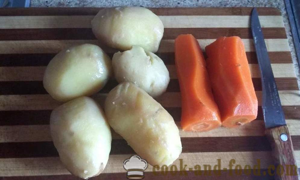 Salat tuunikala muna ja kartul - kuidas valmistada salat tuunikala konservid, samm-sammult retsept fotod