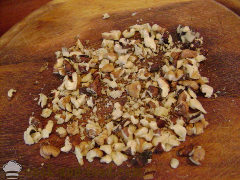 Lihtne salat peet pähklid - kuidas valmistada salat peet, samm-sammult retsept fotod