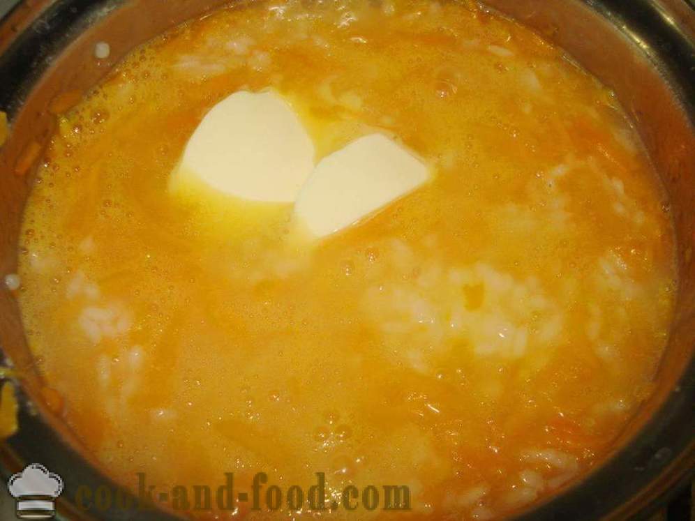 Pumpkin puder riisi ja päevalilleseemned - kuidas kokk maitsev kõrvitsa putru, samm-sammult retsept fotod