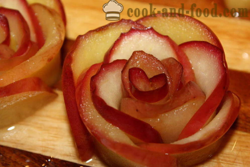 Retsept õunu tõusis - kuidas teha õunakook roosid, samm-sammult retsept fotod