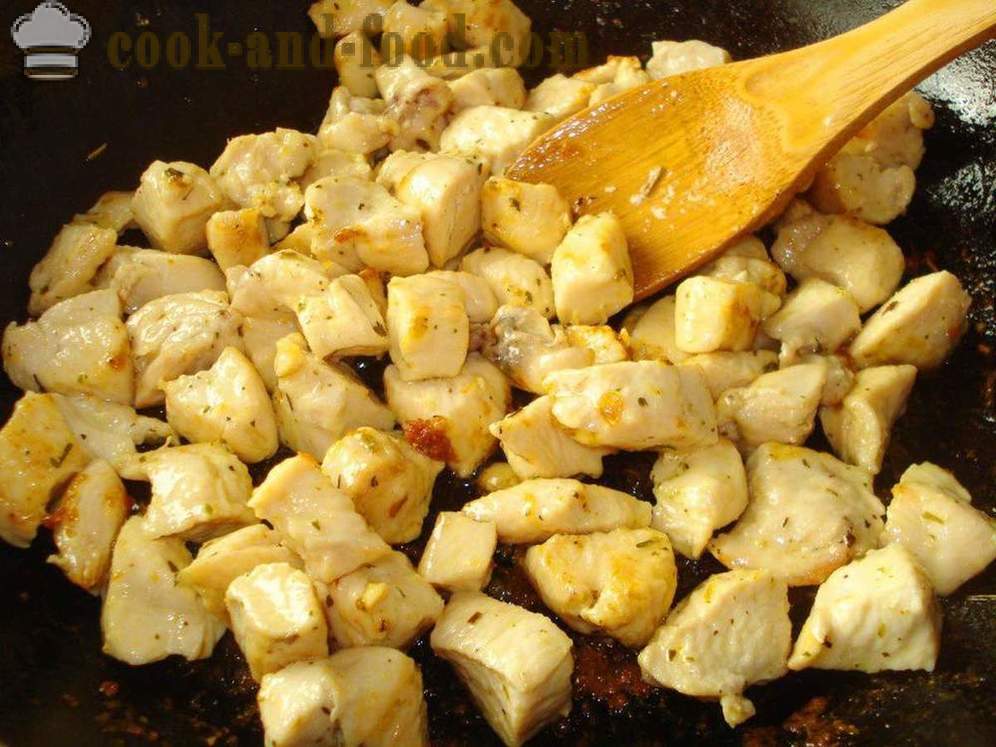 Kodu shawarma alates Lavašš kana ja seened seened - kuidas teha pita leib kana ja seentega kuninglikult koos samm-sammult retsept fotod
