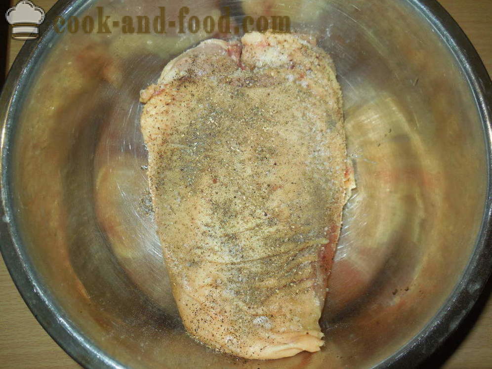 Juicy kanarind ahjus küpsetatud - kuidas kokk kana rinnad ahjus koos samm-sammult retsept fotod