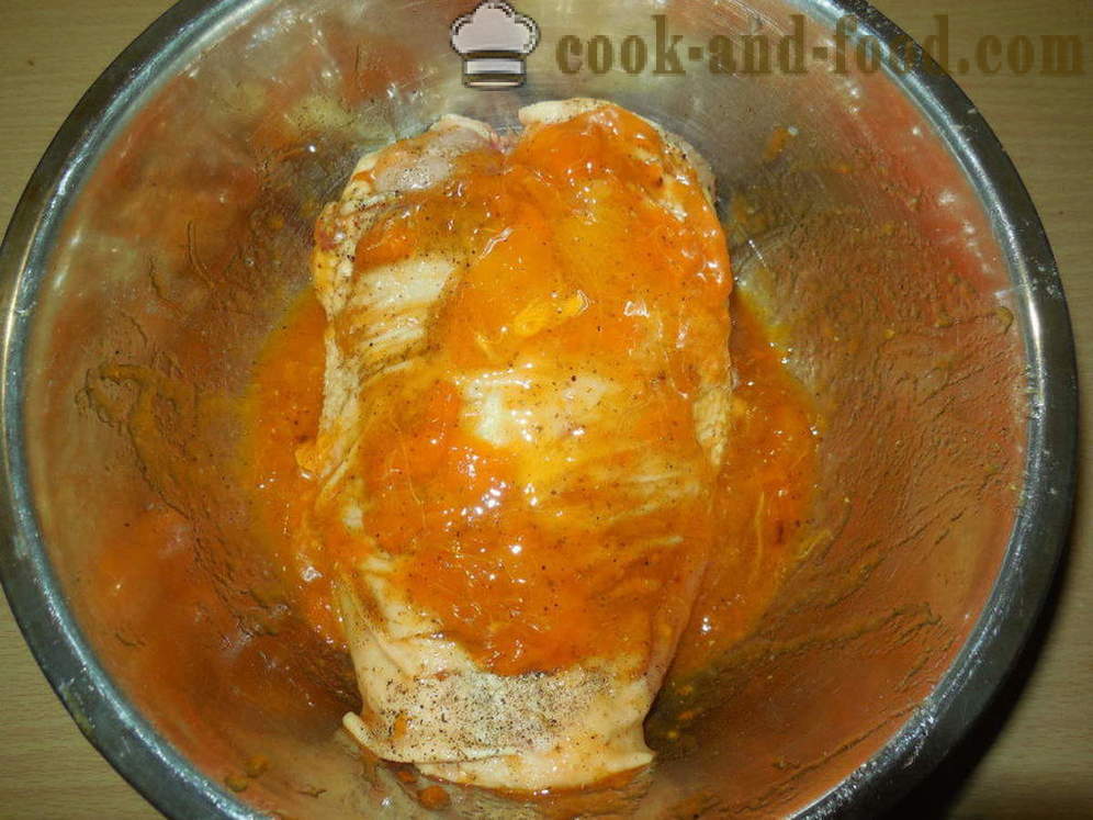 Juicy kanarind ahjus küpsetatud - kuidas kokk kana rinnad ahjus koos samm-sammult retsept fotod