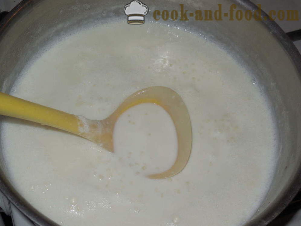 Saago piima putru - kuidas kokk putru saago piima, samm-sammult retsept fotod