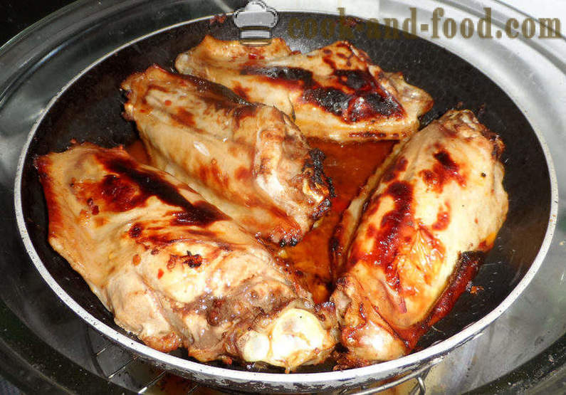 Küpsetatud Kalkunitiibade - kuidas kokk Türgi tiivad on maitsev, koos samm-sammult retsept fotod