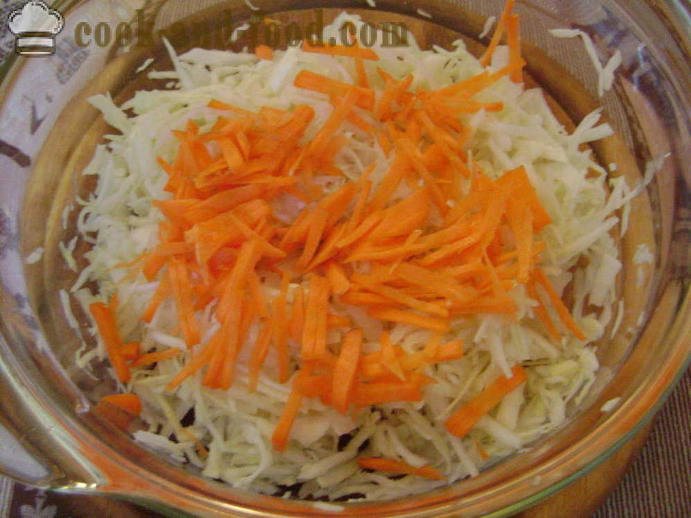 Vitamiin salat kapsas, porgand, maapirni - kuidas teha vitamiini salat, samm-sammult retsept fotod