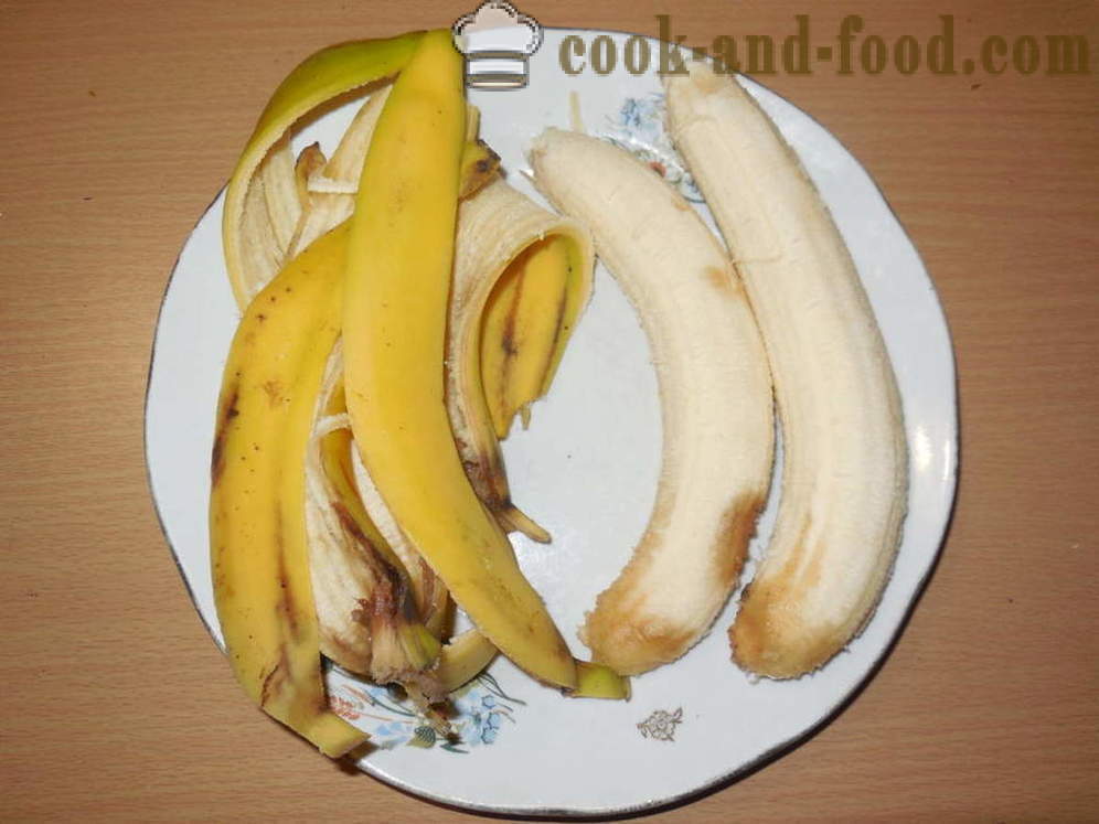 Banaanid ahjus küpsetatud pähklite ja suhkur - nagu küpsetatud banaanid ahjus magustoit, samm-sammult retsept fotod