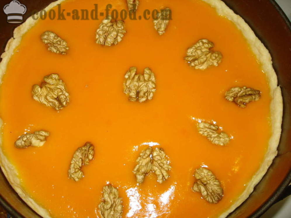 Open kõrvitsakooki pähklite ja meega - kuidas kokk kõrvitsakooki ahjus koos samm-sammult retsept fotod