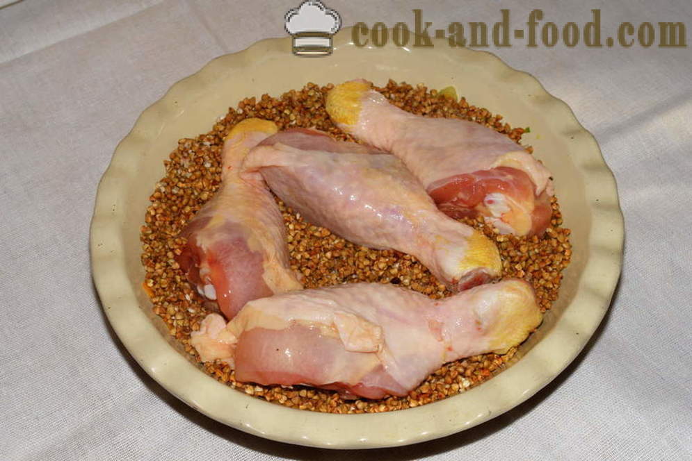 Tatar küpsetatud kana ahju - kuidas kokk kana tatar ahjus koos samm-sammult retsept fotod