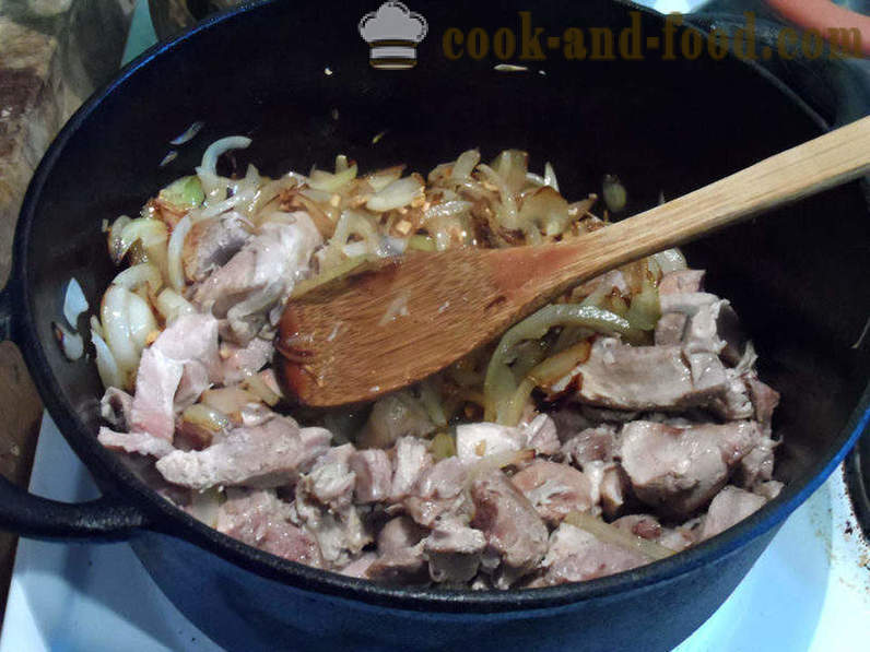 Hartšoo supp riisi - kuidas kokk supp grub kodus, samm-sammult retsept fotod