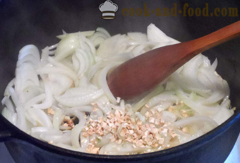 Hartšoo supp riisi - kuidas kokk supp grub kodus, samm-sammult retsept fotod