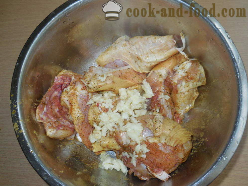 Hautatud kana pot ahjus omas mahlas - kuidas küpsetada kana potti köögiviljad, samm-sammult retsept fotod