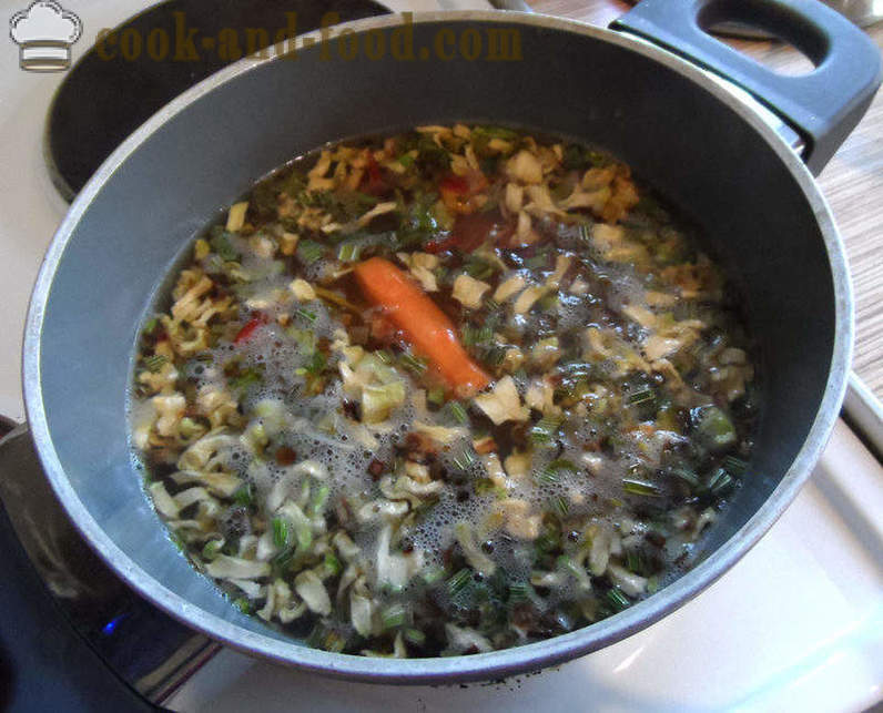 Köögiviljasupp - kuidas kokk supp rohelised köögiviljad, samm-sammult retsept fotod