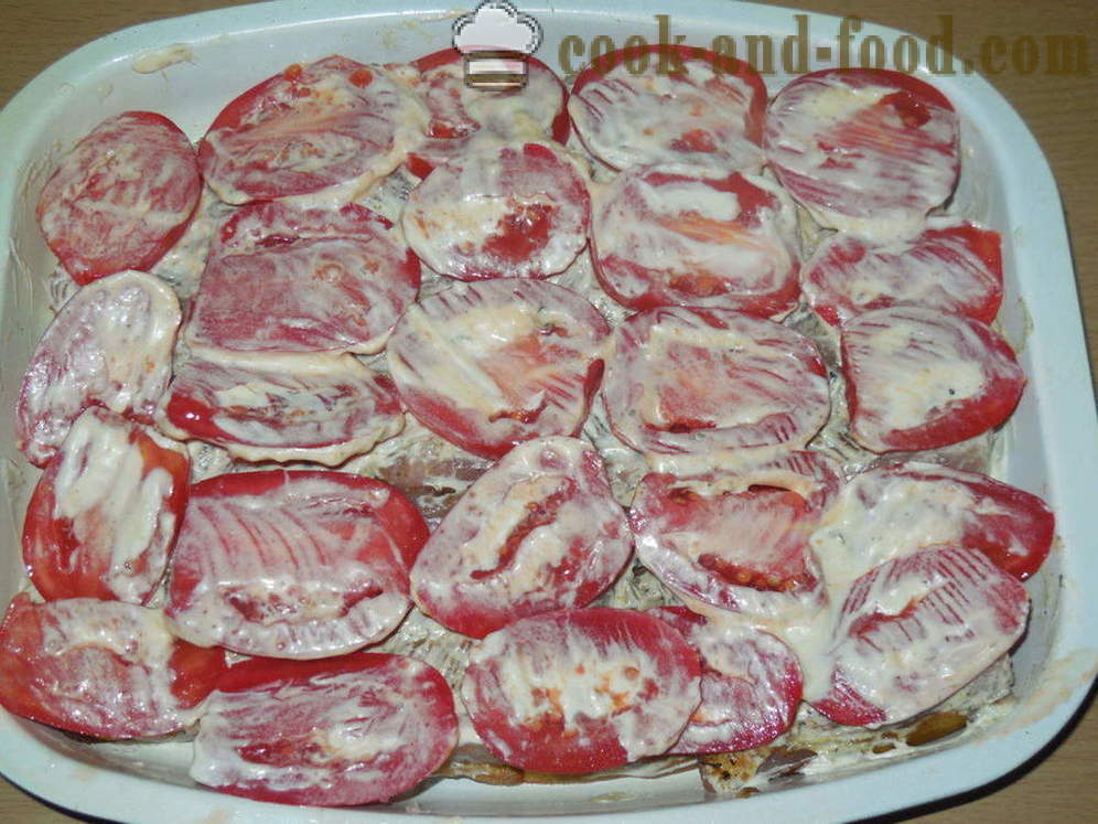 Baklažaan küpsetatud liha ja tomat - nagu küpsetatud baklazaan liha ahjus, kus samm-sammult retsept fotod