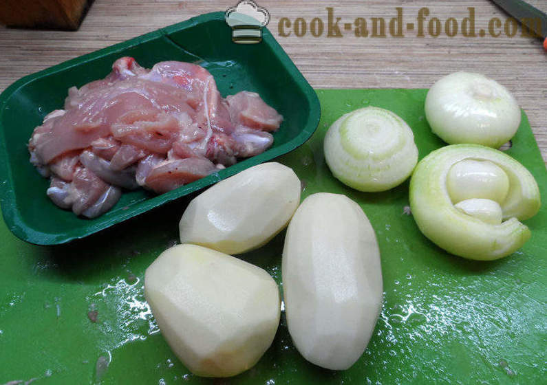 Echpochmak tartar, kus liha ja kartulit - kuidas kokk echpochmak, samm-sammult retsept fotod