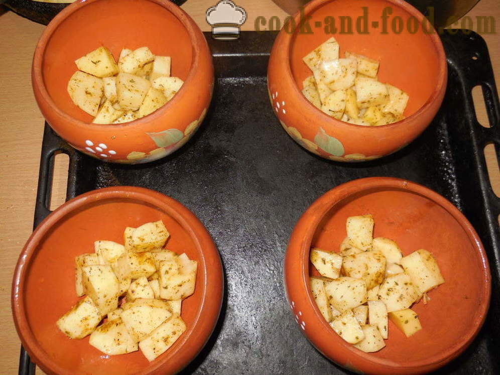 Mooritud liha ja kartuleid - kuidas kokk mooritud ahjus koos samm-sammult retsept fotod
