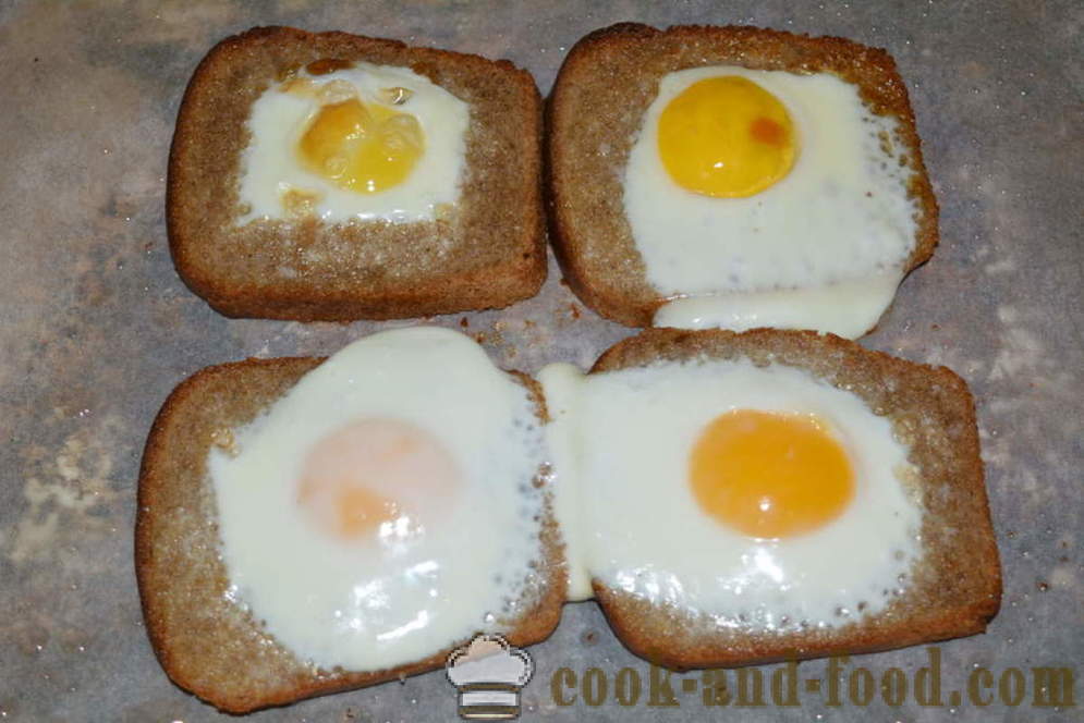 Brown leib Röstsaiad muna - kuidas kokk röstsai must leib ahjus koos samm-sammult retsept fotod